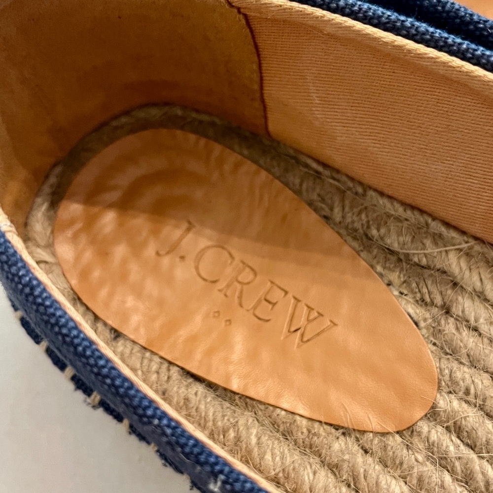 J Crew Colorblock Canvas Espadrilles‎ Navy and Pink Size 7 - Picture 11 of 12